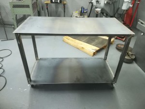 Small steel work table/bench