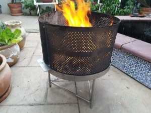 Stainless steel base for fire pit